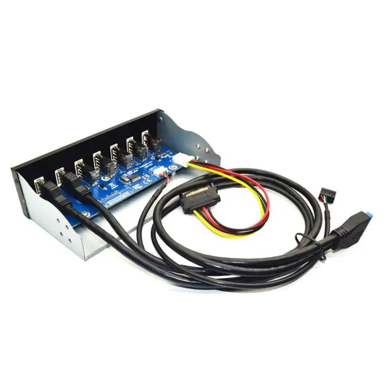 19 Pin to 2 USB 3.0+4 2.0+BC1.2 Optical Drive Fast Quick Changer Connector 5.25 inch 7 Ports HUB Front Panel For PC Desktop | Компьютеры и
