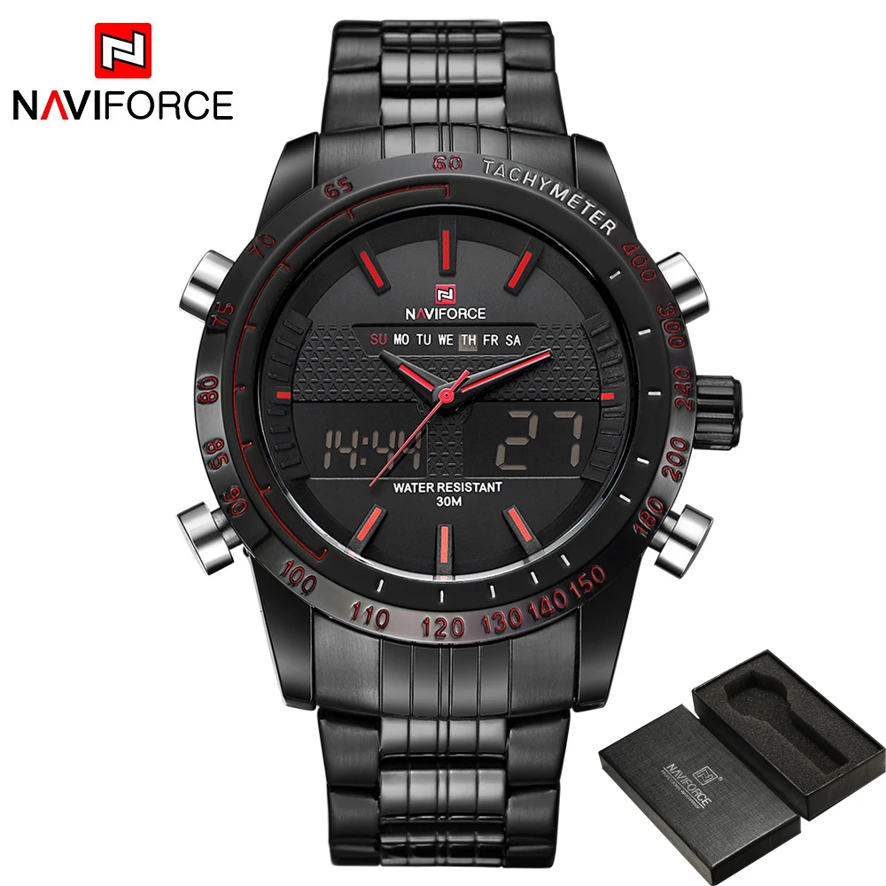 Relogio masculino NAVIFORCE роскошные мужские модные спортивные часы мужские кварцевые цифровые аналоговые часы мужские наручные часы 9024 Прямая поставка
