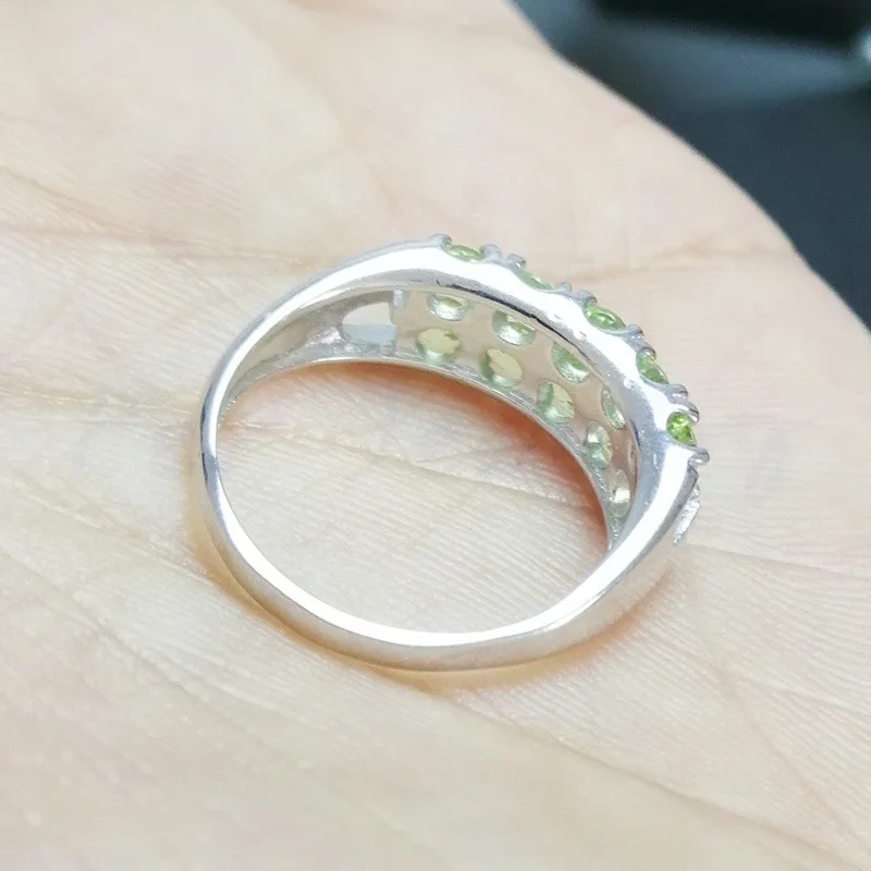 Кольцо Peridot бесплатная доставка натуральный Перидот ювелирное изделие в новом