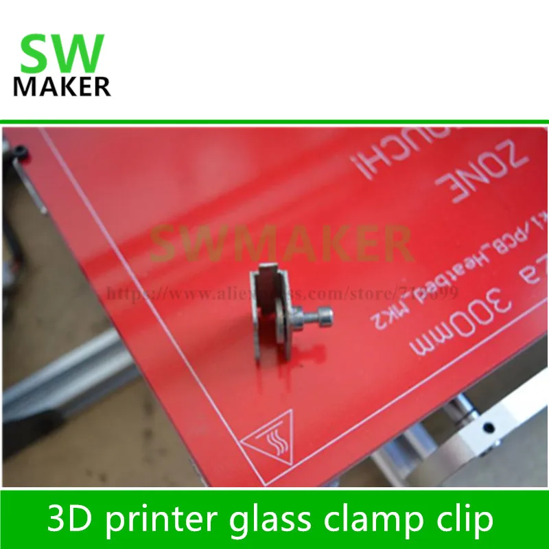 Swmaker 4 шт. 3D принтера специальные кровать с подогревом стекло зажим из нержавеющей стали для RepRap 3D принтер аксессуары части