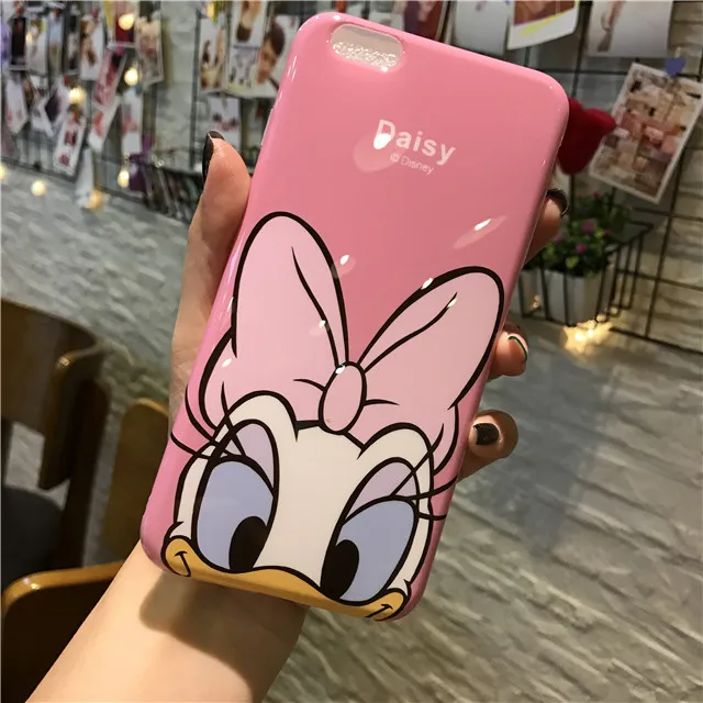 Imd чехол для телефона мультфильм животные мышь утка для iphone 6 6s 7 8 Plus+ 3D край протектор экрана Закаленное стекло Защитная пленка