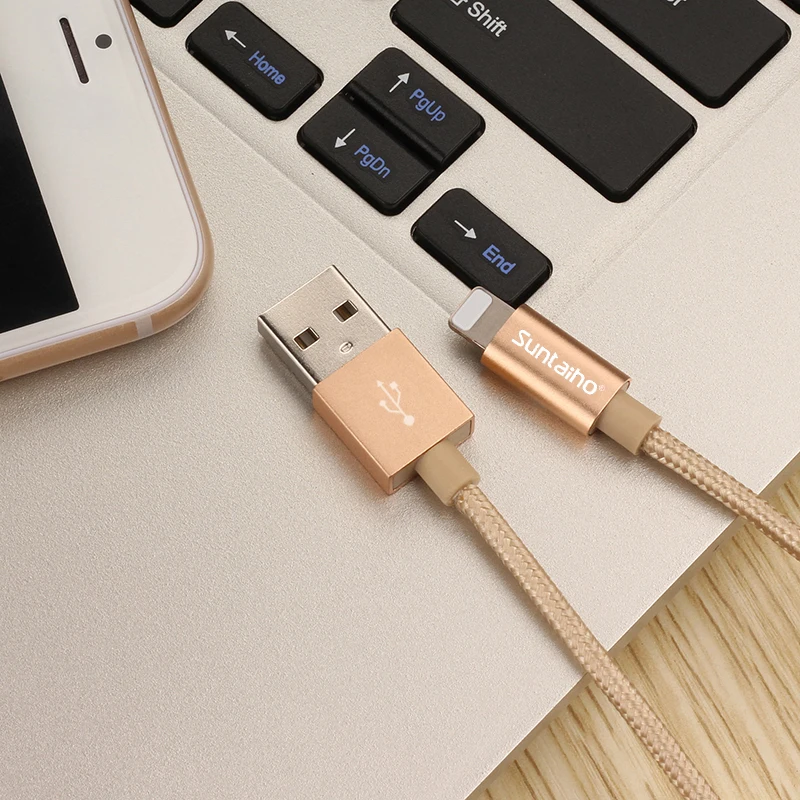 2 шт. usb кабель Suntaiho для iPhone быстрой зарядки и передачи данных XS Max XR X 8 7 6 6S 5 5S