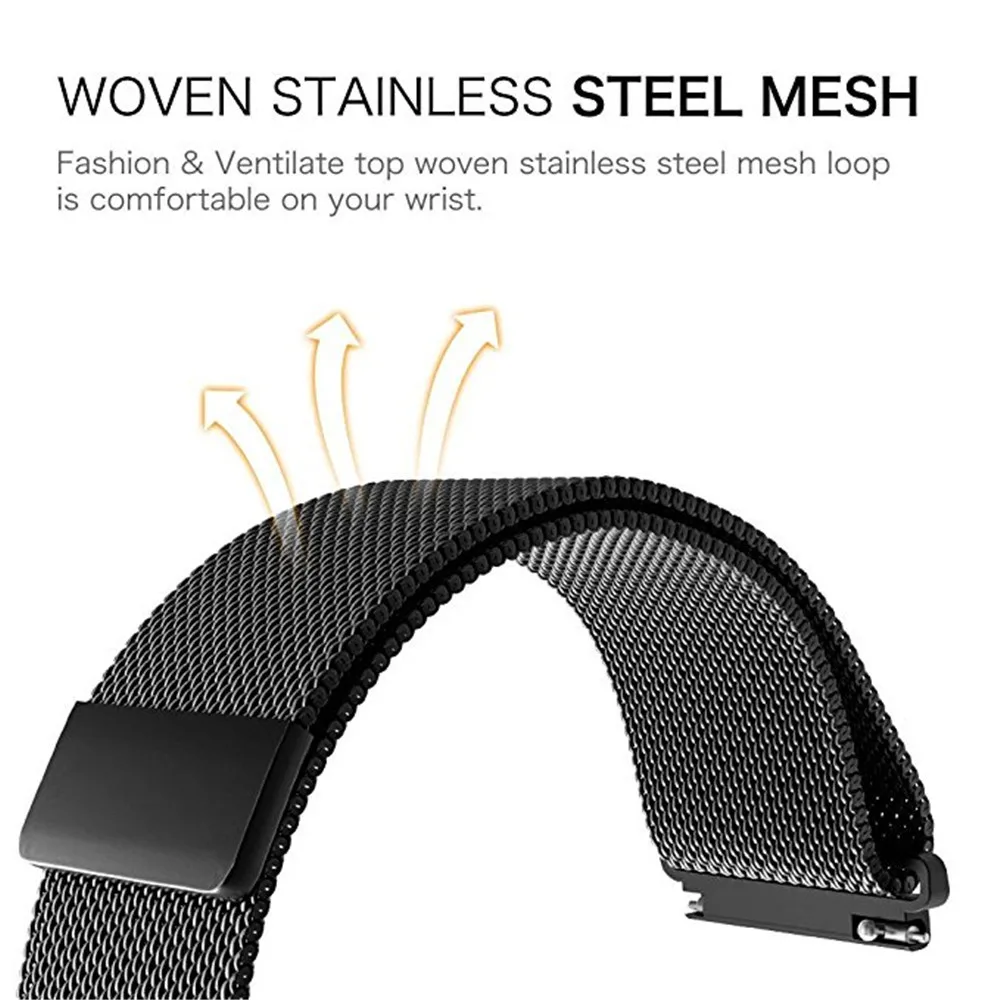 Milanese Magnetic Luxury WatchBand Strap on for Huami Amazfit Bip Youth Watch Stainless Steel Replacement Band Wrist Straps | Электроника
