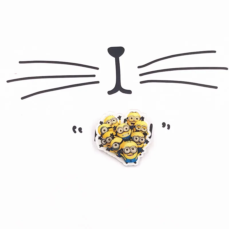 1 шт. Kawaii Мультяшные значки Акриловые броши значки булавка на рюкзак DIY ткань одежда сумки декоративные броши подарки для детей - Цвет: Безникелевый белый