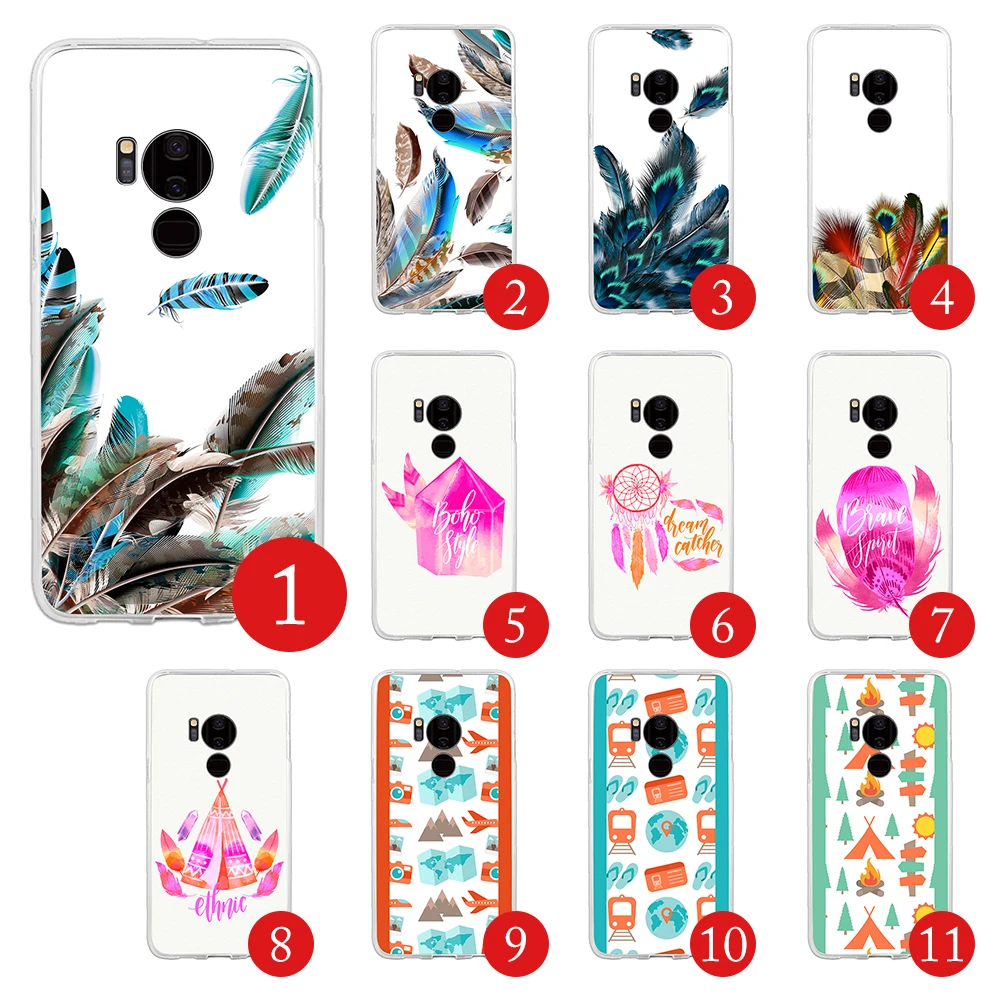 ELETEIL Feather Ornament Print Phone Case For Samsung Galaxy S8 Abstract Dream Catcher Painting Patterned Cover Cases E25 |