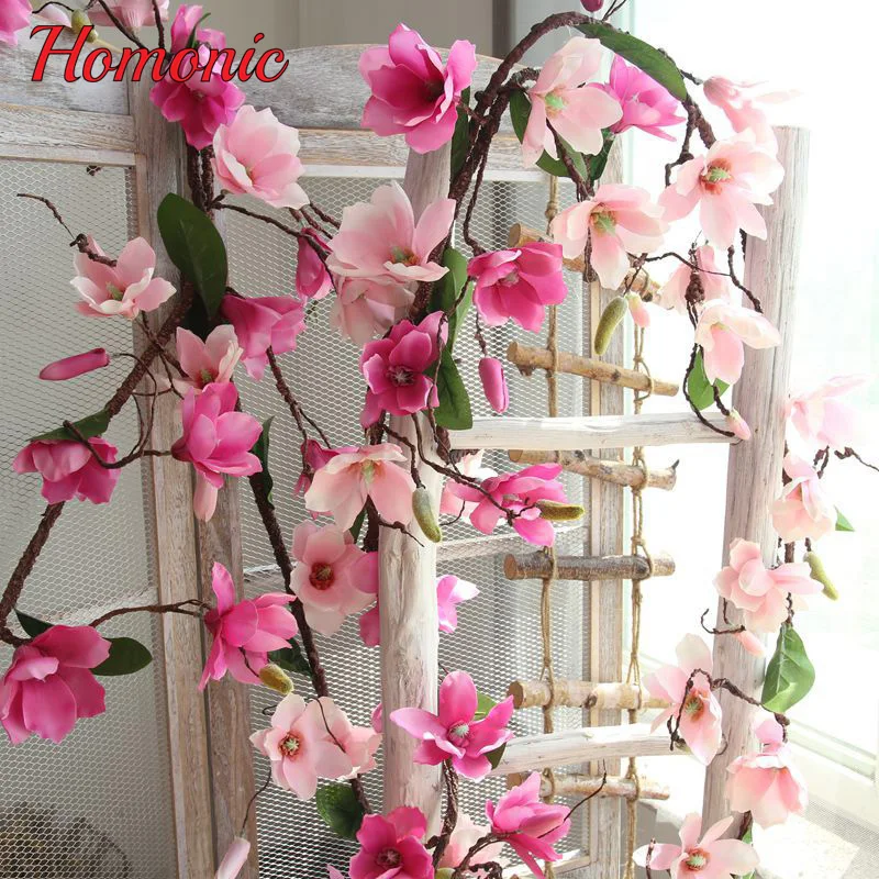 Искусственная Магнолия Шелковый Искусственный цветок ветка Флер искусственное