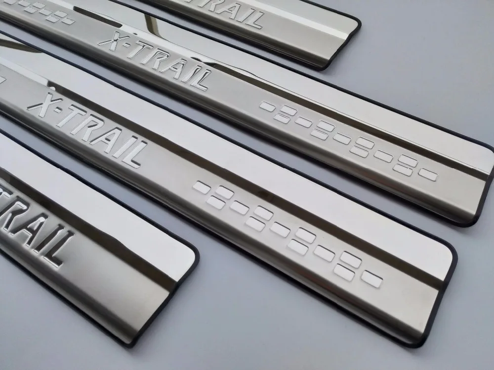 Для стайлинга автомобилей Nissan X Trail T32 нержавеющая порогов предохранительные щитки накладки на пороги протекторы X-аксессуары для внедорожников Стикеры