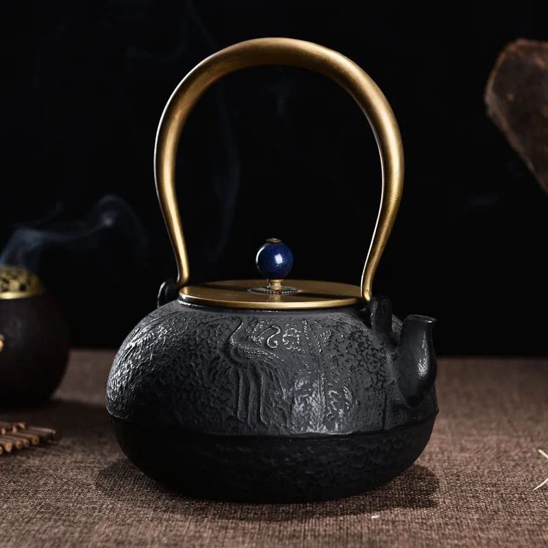 

1100ml,1.1L,Authentic Cast Iron Tea Pot Set Japanese Teapot Tetsubin Kettle With Metal Net Filter Kung Fu Tea Infuser