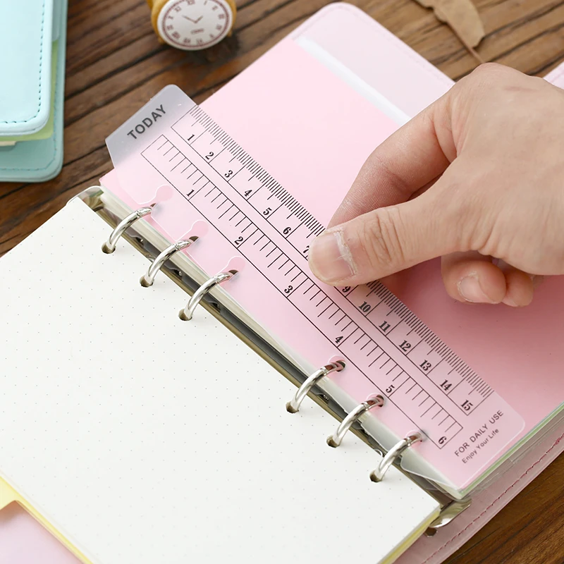 Блокнот Filofax с отрывными листами a5 a6 листьями Закладка сегодня чибан ПВХ линейка