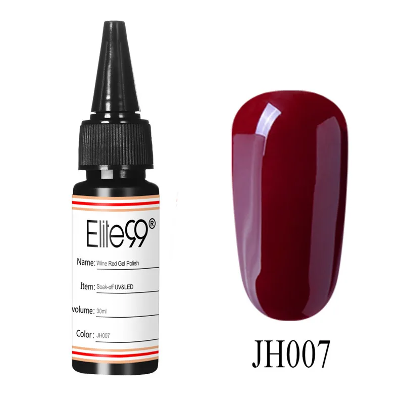 Elite99 Wine Red Series Nail Polish 30ml Soak Off UV Gel Glue Lacquer Manicure Art Varnish Tool | Красота и здоровье