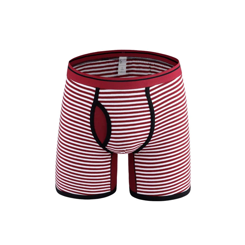 2019 new Fashion big size Shorts Men Cotton Underwear Breathable Mid waist Men long boxers Spandex long Male cotton Underpants