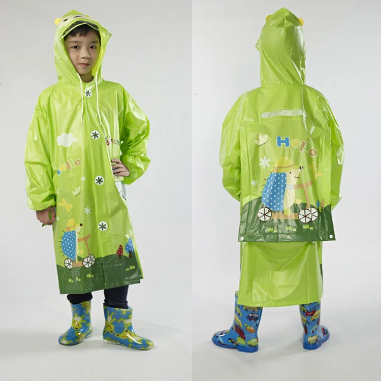 Экологически чистый и нетоксичный детский дождевик со светоотражающей