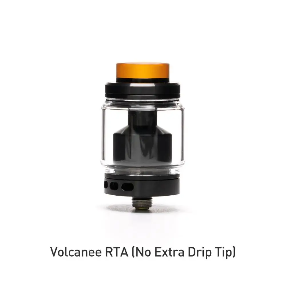 black Volcanee RTA атомайзер с двойной катушкой 5 мл 24 мм Диаметр Топ Заправка для Vape электронная сигарета vs Reload Doggy Style Skyline RTA - Цвет: black