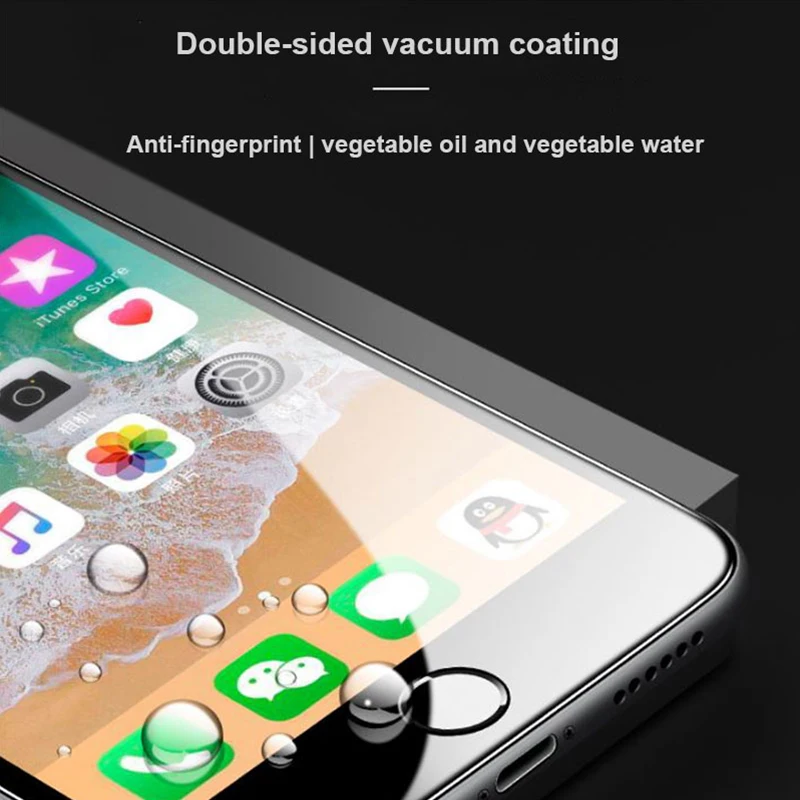 9D 9H protective on the for iphone 6 glass screen protector tempered se 7 8 x xr | Мобильные телефоны и аксессуары