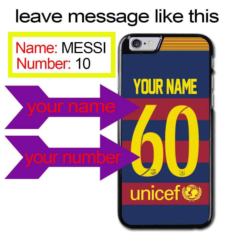 Изготовленный На Заказ Барселона чехол с надписью &quotMESSI&quot Чехол для samsung A3 A5 A6 A7 A8
