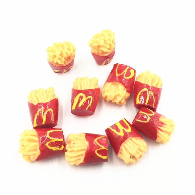 20 шт. красный 3D mcdonald' чипы обе стороны окрашены смолы акриловая Камея Кабошон