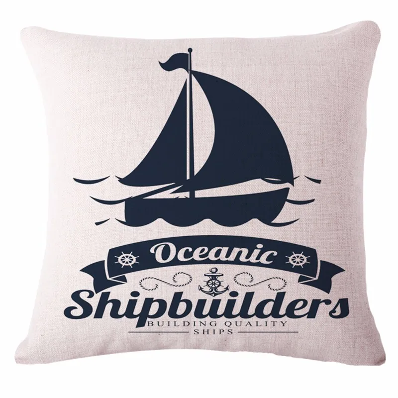 Современные домашние декоративные диванные подушки наволочка для морской