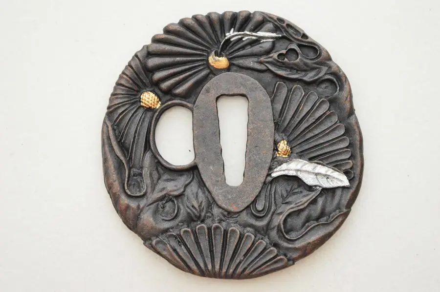 Чудесный Сплав Tsuba Guard для японского Tsuba самурайский меч катана Guard Wakizashi хороший