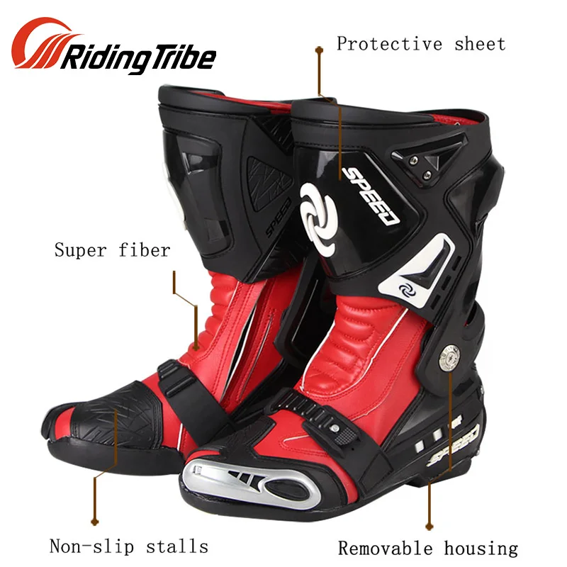 Riding Tribe Motorcycle Boots Motocross Off-road Racing Long Shoes Motorbike Accessories Outdoor Sports Men | Автомобили и