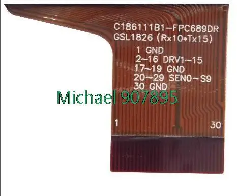 7-дюймовый сенсорный экран C186111B1-FPC689DR GSL1826 (Rx10 * T 15) широкий кабель 30 размер и цвет |