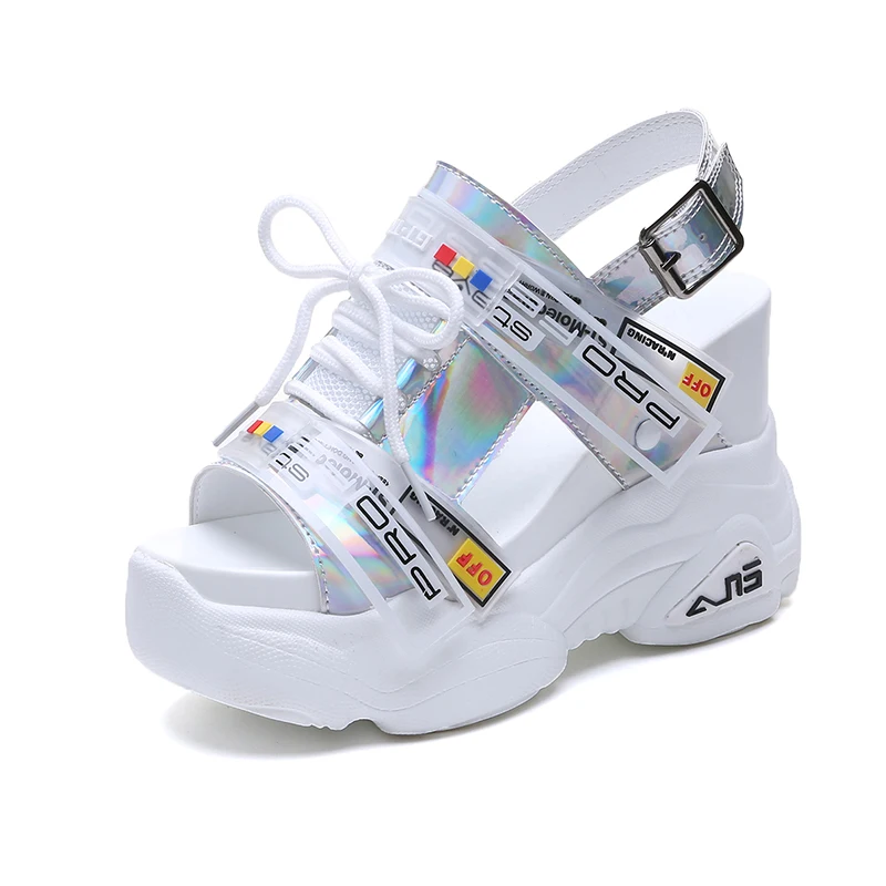 Женские босоножки Летние сандалии на платформе с пряжкой 11 Ультра Увеличение