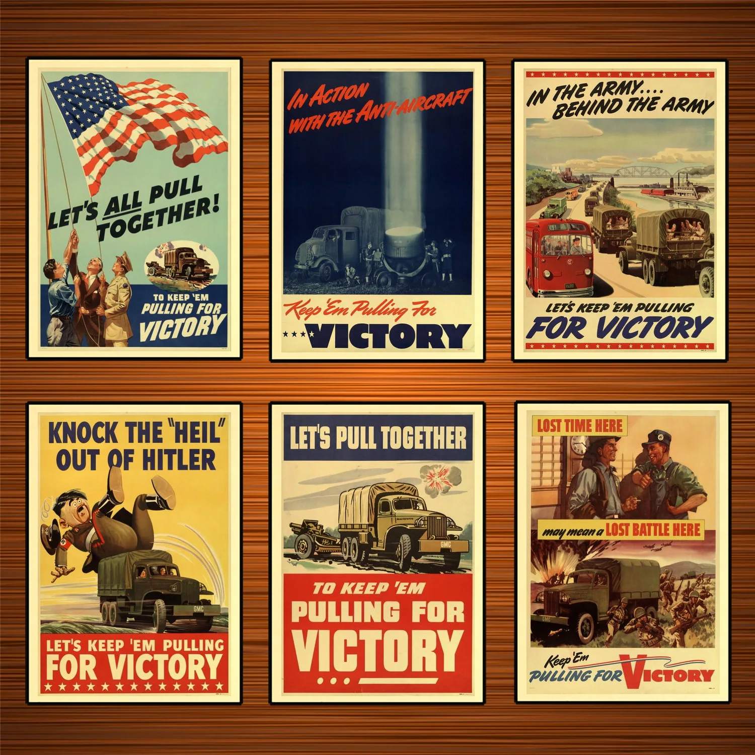 Винтажный пропагандистский постер в армии США WW2 за армией классические холщовые