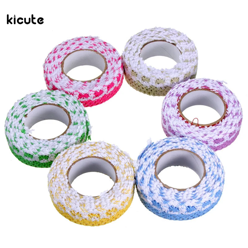 Новейшая ткань хлопок кружевная лента рулон сделай сам клей поделки наклейка