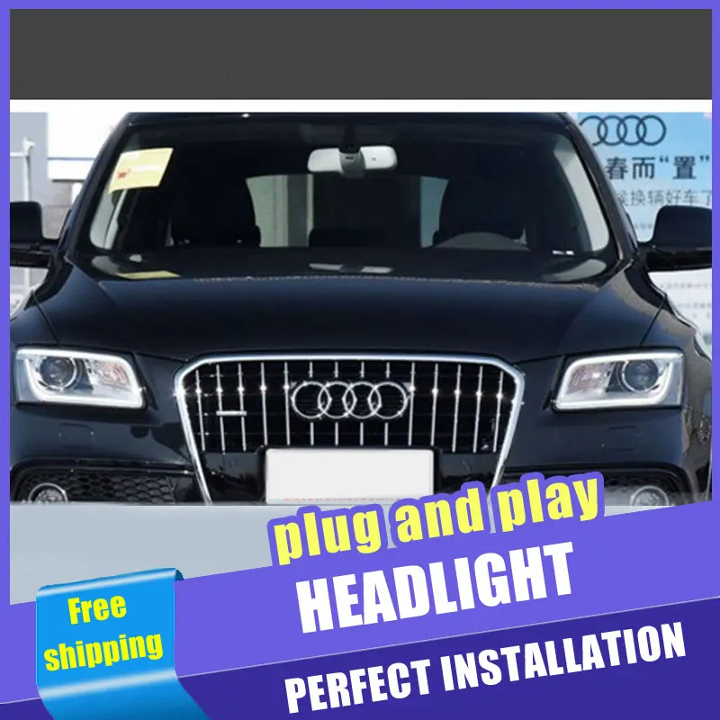 2 шт. светодиодный Автомобильные светодиодные фары для Audi Q5 2009 2016 ные DRL