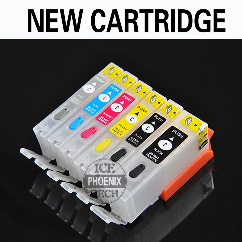 Картридж с чернилами для принтеров CANON MG6360, MG7160, iP8760, MG7560, PIxma, 6 цветов, возможность заправки чернилами, IP650.