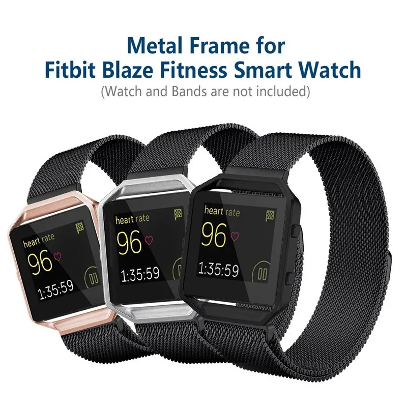 Replacement Stainless Steel Frame Holder Case Cover Shell Metal Bezel For Fitbit Blaze Activity Tracker Smart Watch Band | Наручные часы