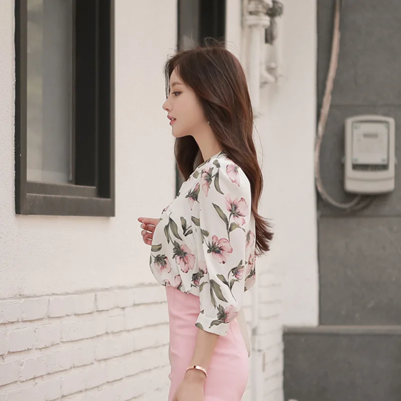 Женский офисный костюм-двойка облегающее вечернее платье с цветочным принтом