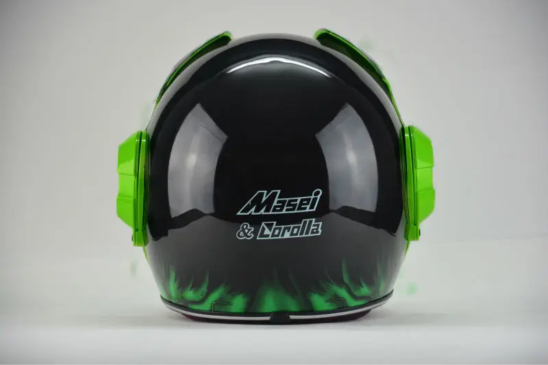 Free shipping Top ABS Moto biker Helmet MASEI Iron Man personality special fashion half open face motocross helmet green | Автомобили и