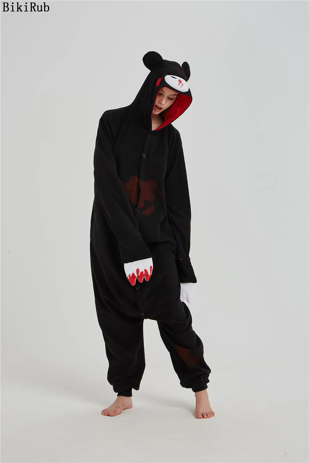 Косплей взрослых Черный хмурый Медведь танцевальный костюм набор женщин мужчин