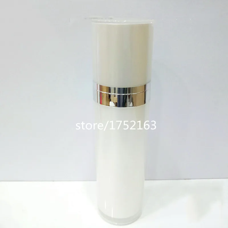 120 мл безвоздушный насос бутылка золото/серебро пресс для лосьона жемчужно белый