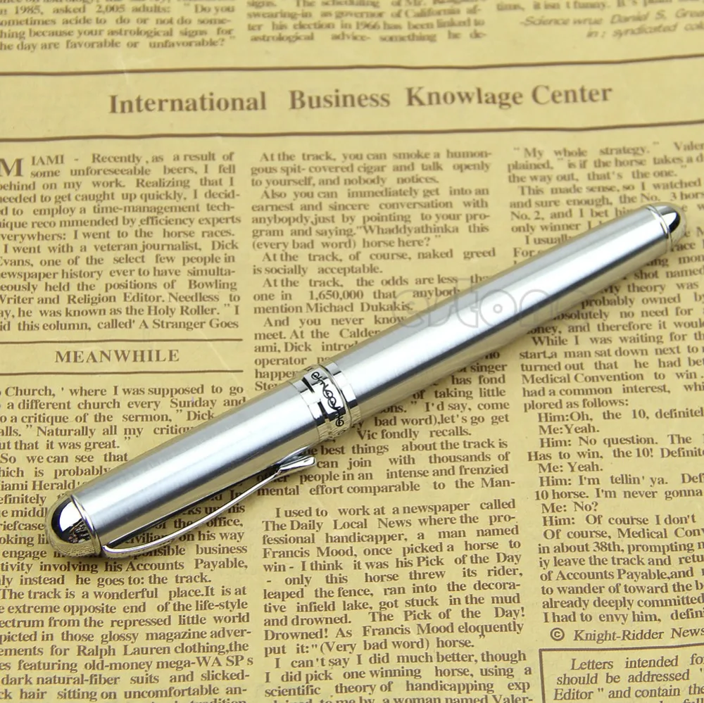 New Hot Jinhao X750 Silver Medium 18KGP Nib Fountain Pen Stainless Steel24#20 | Канцтовары для офиса и дома
