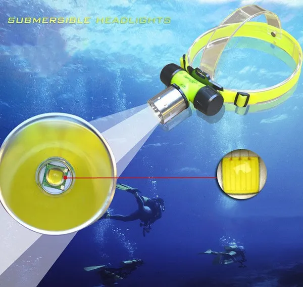 Водонепроницаемый подводный светодиодный светильник CREE XM L T6 1800 люмен 60 м для