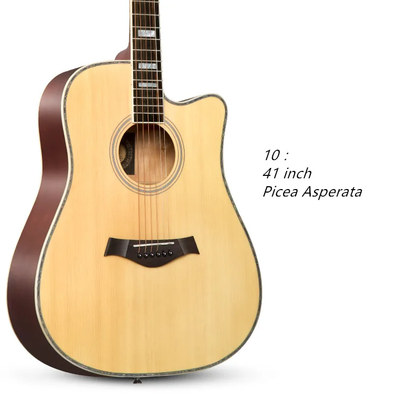 41 дюймов ra 6 ой народная Акустическая гитара начинающих любителей музыки Picea Asperata