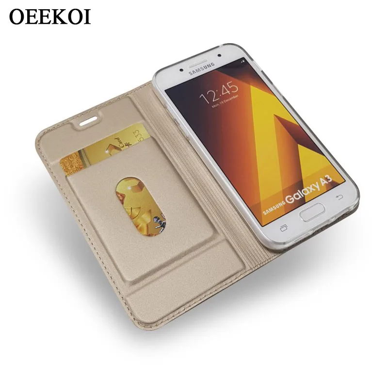 Ультратонкий кожаный чехол-бумажник OEEKOI для Samsung Galaxy A9 2018/J6 Plus/J4 Plus/A7 2018/A9 Star/Note 9/A3