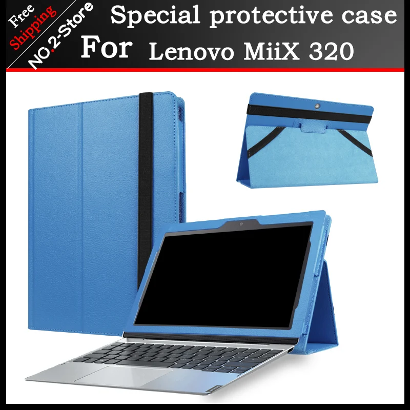 Для Lenovo MIIX 320 10IC чехол для планшета 10 1 дюймов бизнес личи шаблон Стенд флип