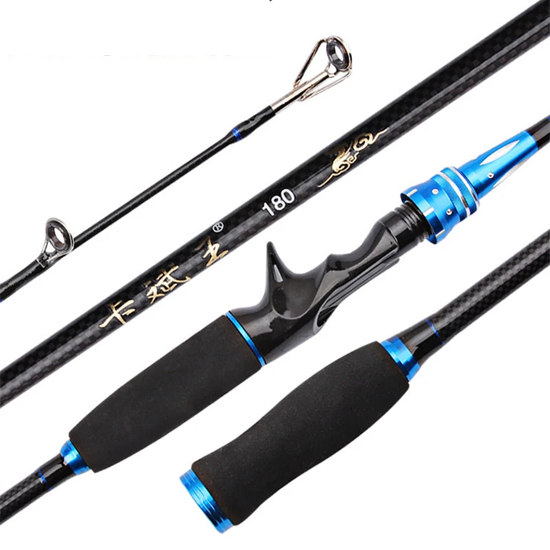 

1.8M/2.1M Spinning / Casting Fishing Rod M MH Power 2 Tips 100% Carbon Baitcasting Lure Rod Fishing Tackle Medium Fast GAN004