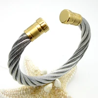 new fashion stainless steel wire twist cable cuff bracelet men bracelet women bracelet bangle mens bracelet jewelry