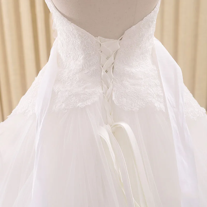 RSM66209 Vestidos Para Casamento Милая Тюль развертки поезд бальный наряд кружевные летние