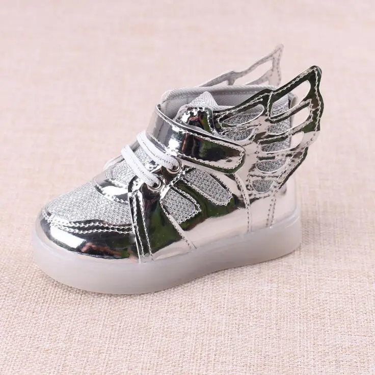 Модные детские кроссовки для мальчиков и девочек светящаяся обувь Детские с