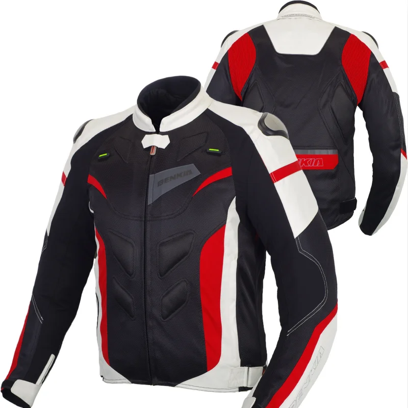 BENKIA Motorcycles Summer Racing Riding Jacket Motocross Motorbike Breathable With Protective Gear Moto Biker Coat | Автомобили и