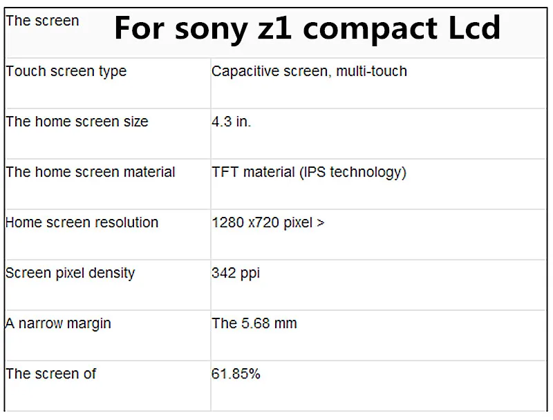 Черный ЖК-дисплей+ сенсорный экран дигитайзер стекло в сборе для sony Xperia Z1 Mini Compact D5503 Замена