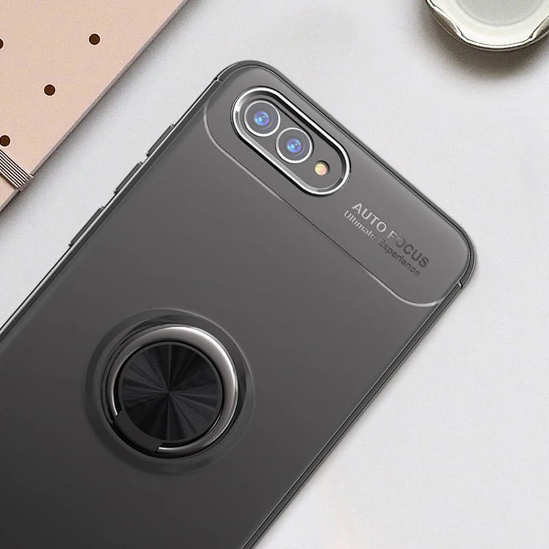 Силиконовый Магнитный кольцевой чехол для huawei P20 lite кронштейн держатель