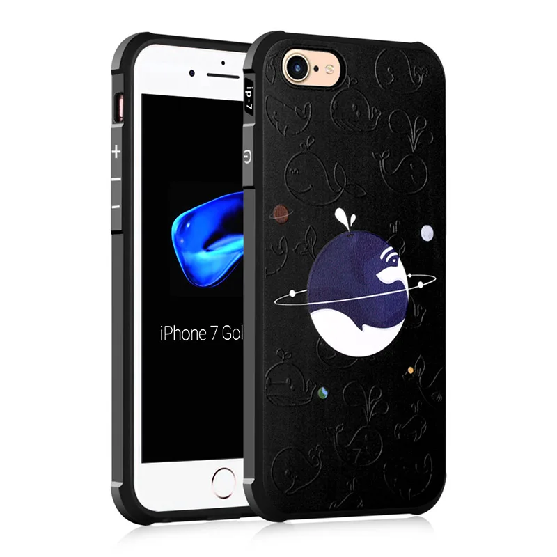 Ipngve Роскошные 3D узор силиконовые антидетонационных чехол для телефона iPhone 7 Coque В