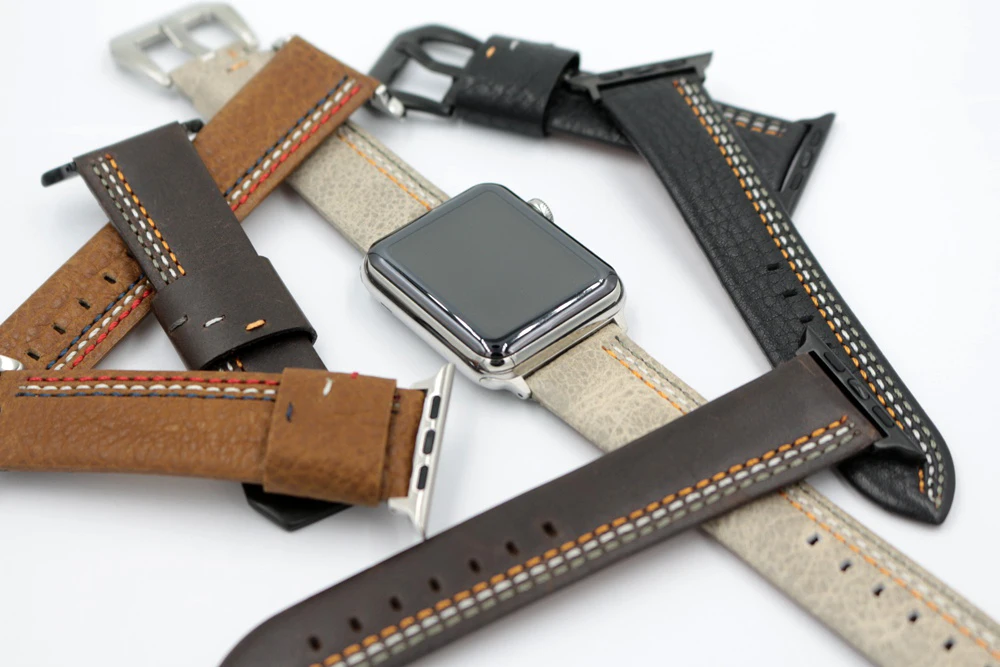 Ремешок URVOI для apple watch series 5 4 3 из мягкой телячьей кожи iwatch line удобный классический
