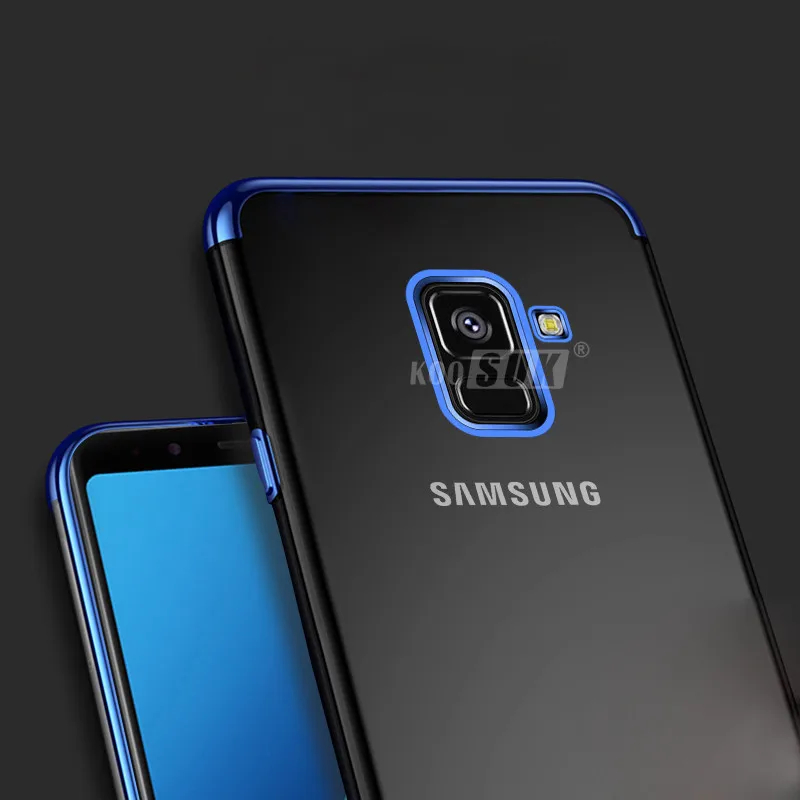 Для Samsung Galaxy J6 2018 чехол бизнес ТПУ полный Силиконовый мягкий на заднюю панель