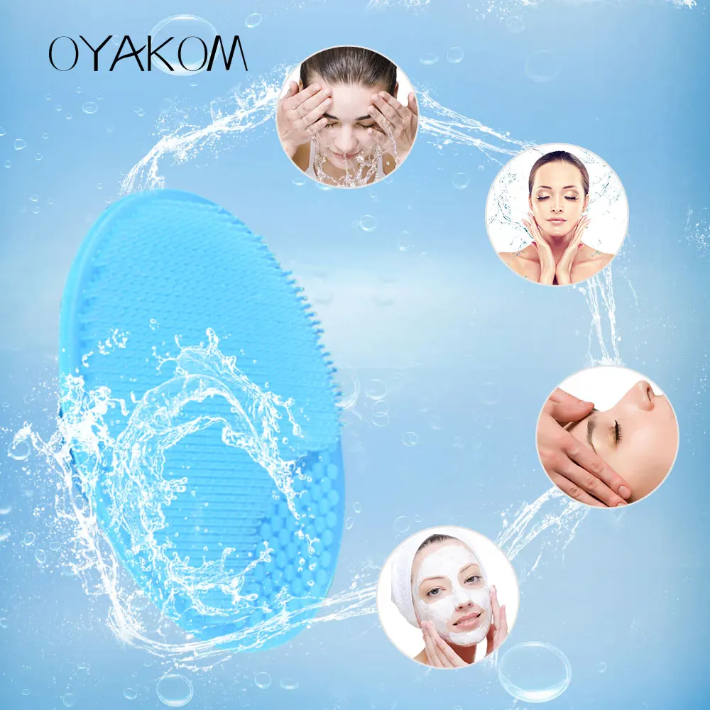 Мягкая силиконовая Очищающая щетка для лица OYAKOM отшелушивающая удаления черных